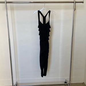 Black Jumpsuit with Ruffled Details